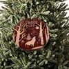 HipFlaskPlus Winter Wolf I Love you Poppy - cedar ornament