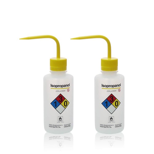 Labvida Labvida 2pcs of Safety Wash Bottles, Vol.500ml 17oz, Isopropanol