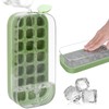 Ice Cube Tray with Lid and Bin 21 Pcs Quick-Fill
