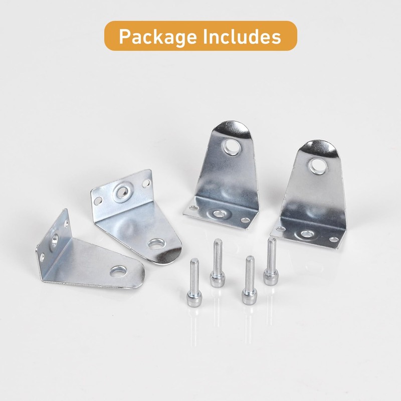 2" Metal Hold Down Brackets with Pins, Blind Brackets Bottom