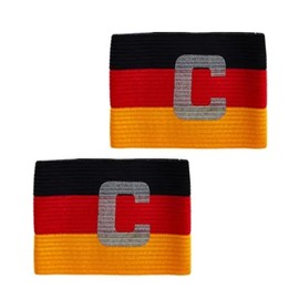 JAWUZ Pack of 2 Football Captain's Armband for Children, Elastic, for Boys, Men and Girls, Many Sports (Germany), a