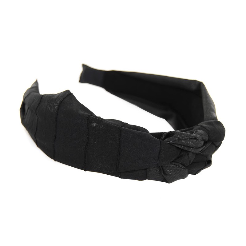 axy HRZO1 Headband with Two Different Fabrics and Braid Detail