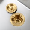 ROVOGO 3-1/2 inch Kitchen Sink Drain Assembly with Removable Deep