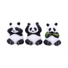 Nemesis Now Three Wise Pandas 8.5cm, Resin, Black, One Size