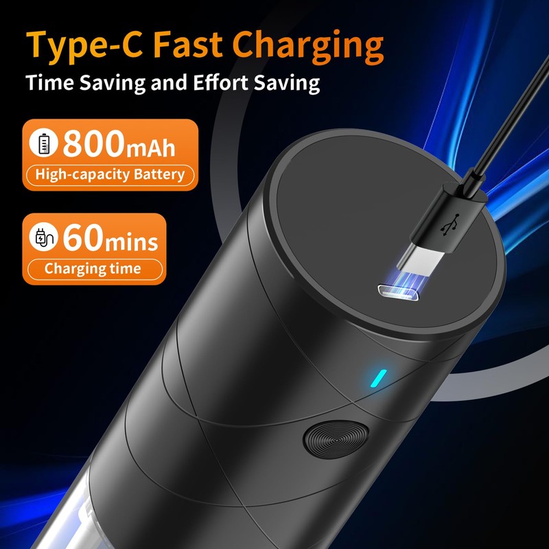 2Pack Electric Salt and Pepper Grinder Set USB Rechargeable with