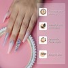VIVID STELLA Coffin Nail Tips Gorgeous Chrome Glitter Nails Art