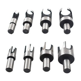 8Pcs Wood Plug Cutter Metric Carbon Steel Straight and Taper Claw Drill Bit Set Fit for Woodworking Hole Saw Cutting 6MM 10MM 13MM 16MM