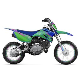 2008-2025 TTR 110 Tigre Green Senge Graphics Complete Kit with Rider I.D. Compatible with Yamaha