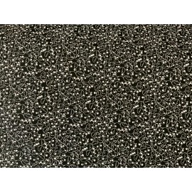 SP  Flower Buds White on Black,The Red & The Black ,BTY