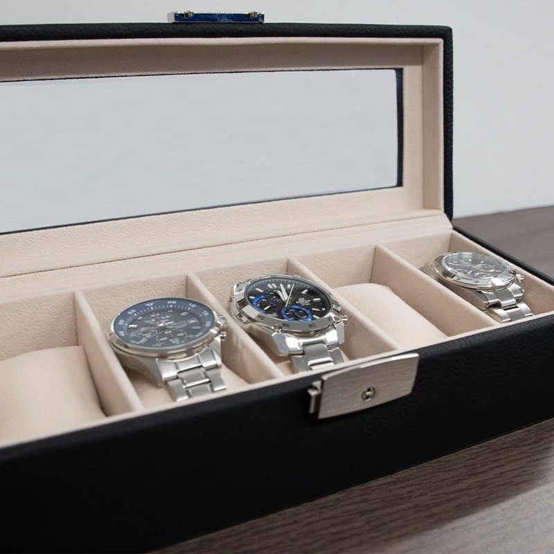A-ITEM Watch Storage Case (Cow Leather) 5 Piece Luxury Watch