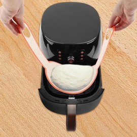 Dough Transfer Baking Mat for Dutch Oven, Reusable Fiberglass Bread Sling Non-Stick Sourdough Bread Baking Sheet Liner with Long Handles for Transferable Dough (Brown + Orange)