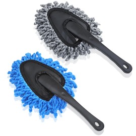 2 Pack Super Soft Microfiber Duster Brush, Dusting Tool, Cleaning Brush, Car Dash Cleaner, Cleaning Tools for Car Cleaning, Home Kitchen, Computer