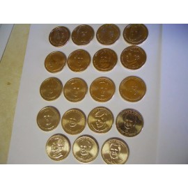 1 of Each President Vol 2 (19 Coins) 2012-2016 Presidential $1 Golden Dollar UNC