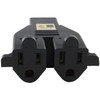 Conntek RL-30104 U.S. 3-Prong Heavy Duty Dual Outlet Adapter, Black