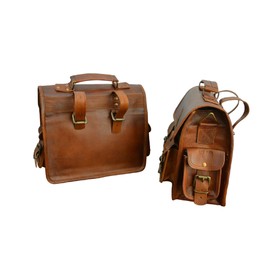 GifteQ Leather Motorcycle Saddle Bags Messenger Saddle Bag Bike Motorcycle Accessories Bicycle Tool Bag Luggage Bag for Motorcycles (Set of 2) (9 x 11 x 3 Inches)