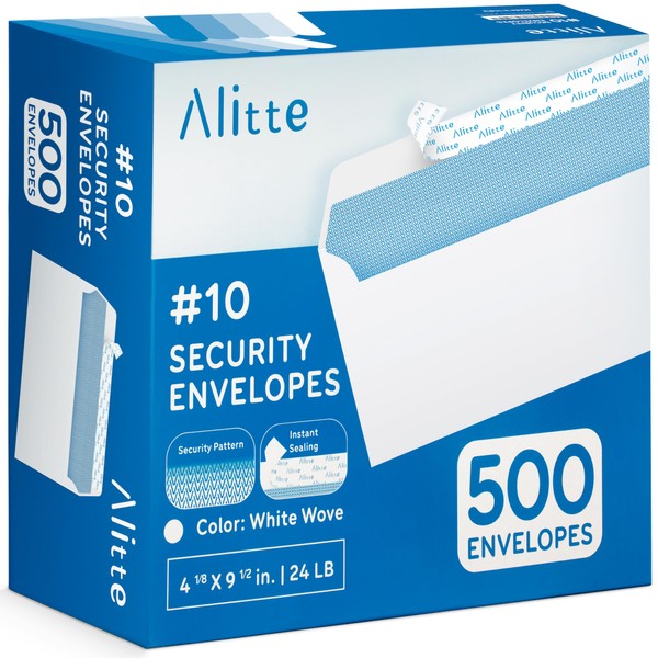#10 Security Envelopes Letter Size Self Seal, 500 Count, Mailing