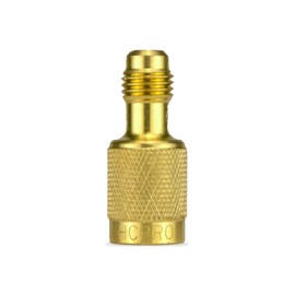 HCPRO HCAD410 R410a Straight Adapter 1/4" SAE Male x 5/16" (1/2"-20 UNF) Female, for Air Conditioners, HVAC, Mini Split Pack of 2