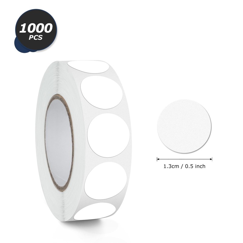 Round Stickers White19mm Circle Labels with Color Coding Dot Sticker