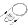 YOKIVE 1 Set 3 Digit Combination Padlock with Security Cables,