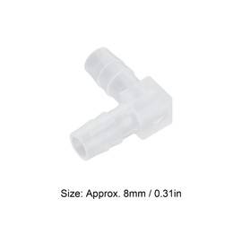 Fafeicy Elbow Hose Nozzle, Plastic Elbow Hose Fittings, 90 Degree Angle Nozzle, Water Fitting, L-shaped Elbow, Sharpened Connector with Same Diameter, Plug Nipple (8mm)