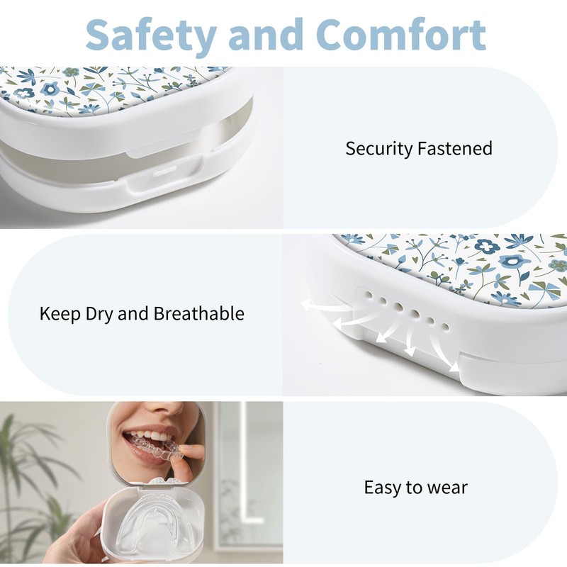 2 Pack Retainer Case, Denture Case Night Guard Mouth Guard