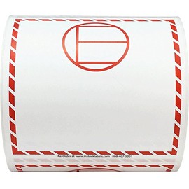 Dangerous Goods in Excepted Quantities Labels 4.125 Inch Square 500 Total Adhesive Stickers