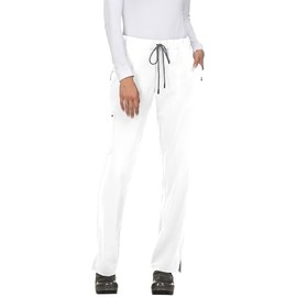 KOI Next Gen Everyday Hero Women's 5-Pocket Cargo Scrub Pants White Medium Petite
