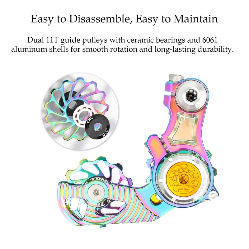 Single Speed Chain Tensioner Kit, CNC Aluminum Adjuster with 11T