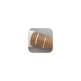 Gold Bangle Bracelets for Women Gold Stackable Bracelets Indian Bangles Layered Cable Smooth Bracelets Textured Wire Bracelet Indian Jewelry Gifts for Girls