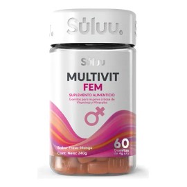 Suplemento Súluu Multivitamínico Femenino Ácido Fólico Vitaminas D3 K1 B3 B6 B12 C Hierro y Calcio Sin Gluten                                         