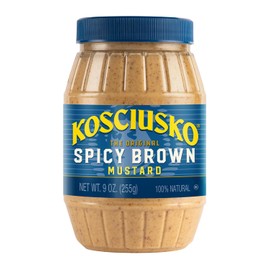 Kosciusko Zesty Spicy Brown Mustard 9 Oz (Pack of 4)