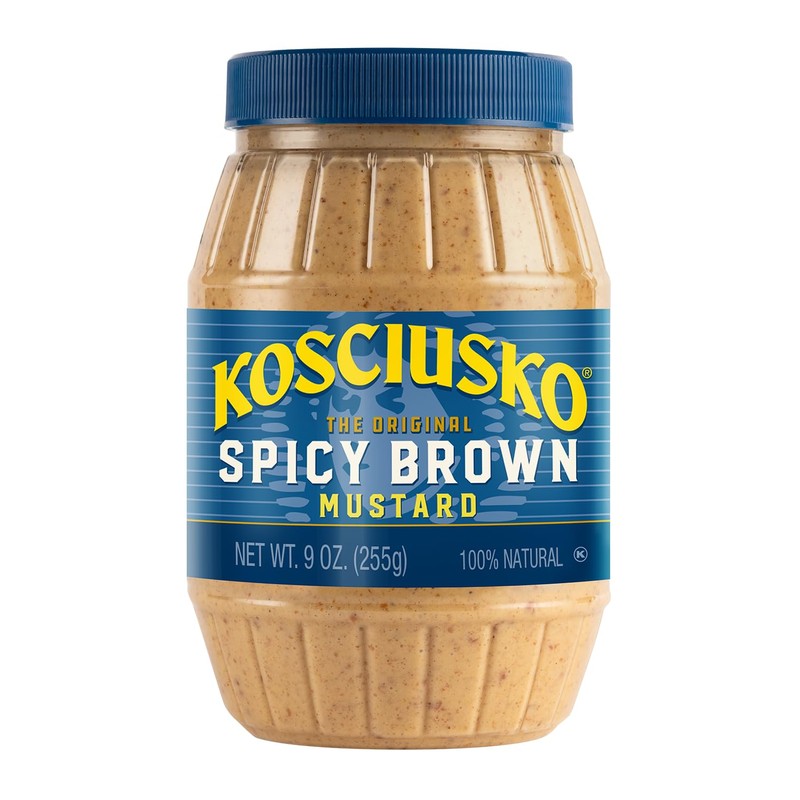 Kosciusko Zesty Spicy Brown Mustard 9 Oz (Pack of 4)