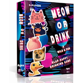 QUEKA KANBAI Meow or Drink -Drinking Games for Adult Parties - Fun & Easy Games for Game Nights - Couples Games, Girls Night, Bachelorette Party Games to Get Buzzed Easily