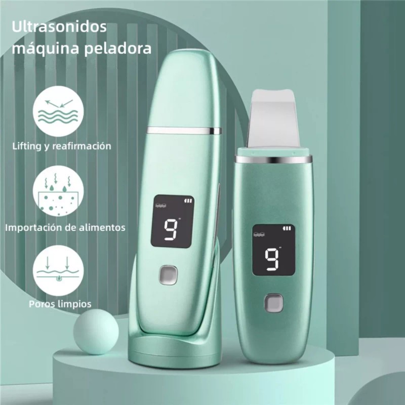 Burkey Limpiador Ultrasónico Portatil Skin Scrubber Limpieza Facial