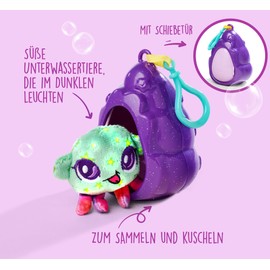 Simba Simba 105952650 - Pearly Pods Glow in The Dark, 12-fach sortiert, es wird nur Artikel geliefert, Plüschfigur, Leuchteffekt, 8cm, seltene Meerjungfrau mit Perle, Muschel als Anhänger, ab 3 Jahren