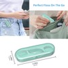 Dental Flossers 2Pcs Green Mini Portable Case,Refillable Toothpicks Dispenser,Storage 10