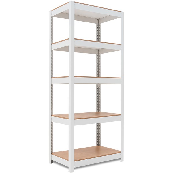 HOMEDANT House 5 Tier Laminated Metal Shelving Unit Adjustable Storage