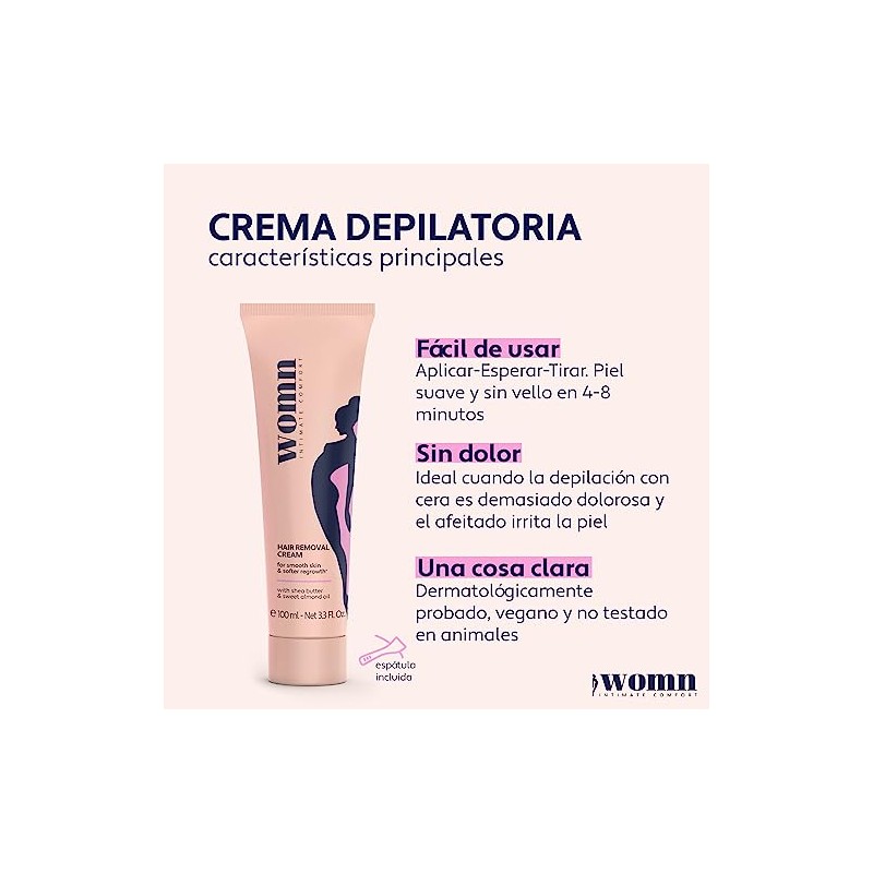 womn Intimate Comfort CREMA DEPILATORIA para la línea del bikini