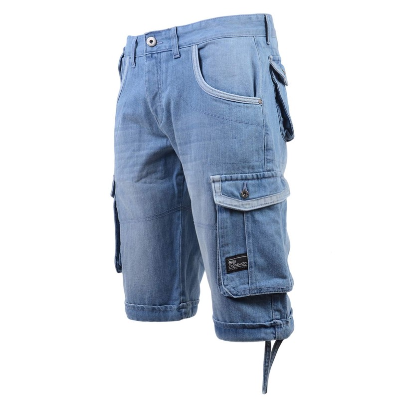 Crosshatch Mens Newberg or Gaston Denim Shorts - Newburg -