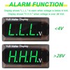 2 Pieces DC 4 to 28V Car Digital Voltmeter 12V