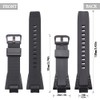 XBHSW Rubber Watch Band for Casio G-Shock G-Steel GST-B400-1AJF GSTB400-1A
