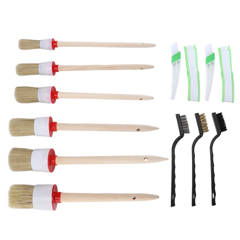 13PCS/Set Car Cleaning Detailing Brush Set Reusable Flexible for Washing