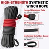 HOKINETY Synthetic Winch Rope Kit - 1/4" x 50' 10000