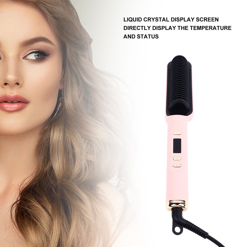 Straight Curly Hair Iron 2 Purpose Electric Curling Comb Negative