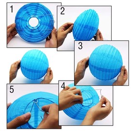 Colourful Paper Lantern, Pack of 20 Colourful Paper Lanterns, Lanterns, Paper Lanterns, Lantern Lampshade for Home Decor, Parties and Weddings (4, 6, 8, 10 Inches) - 10 Colours