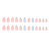 24PCS Short False Nails with Glue Stickers, Almond Full Cover