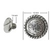 10 Pack 1/2" Antiqued Silver Engraved Concho 1/4" Chicago Screws