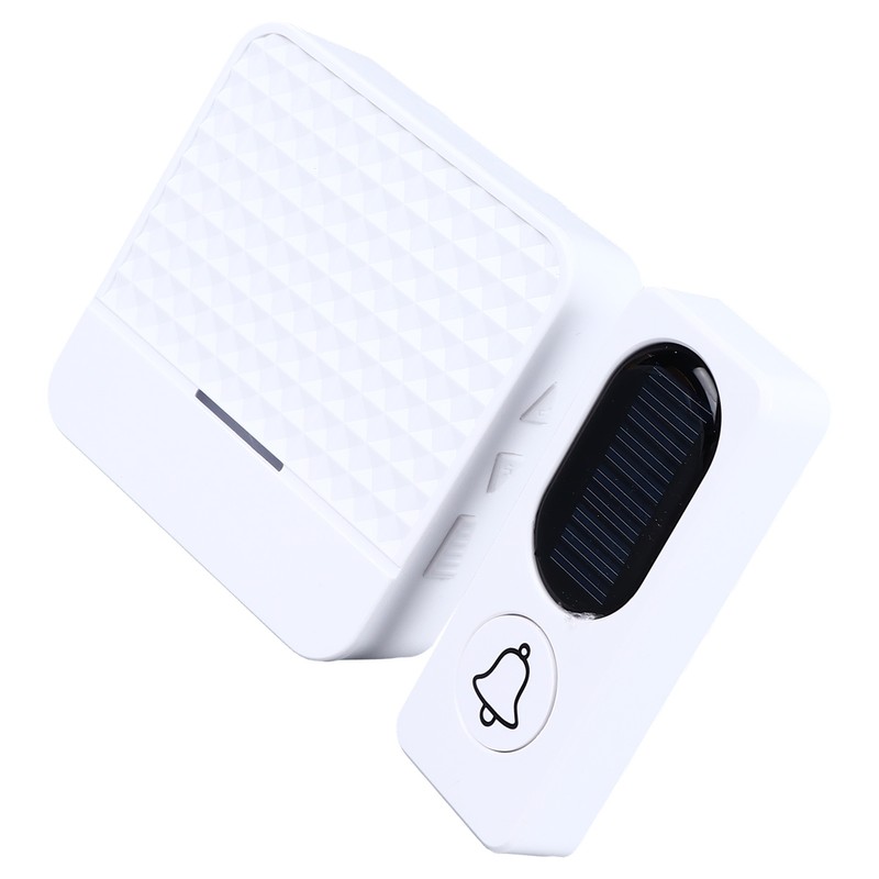 Wireless Doorbell White Self Power 20 to 80dB Adjustable Volume