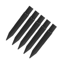 Holibanna 5Pcs Plastic Ground Spikes Solar Torch Light Replacement Spikes Lawn Light Stakes Landscape Light Holder for Yard Pathway Markers Black