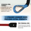 STEGODON Synthetic Winch Rope, 3/8" x100ft 23809LBS Dyneema Winch Rope